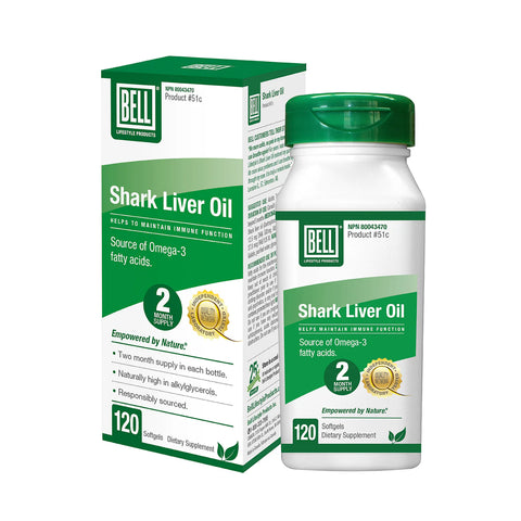 Shark Liver Oil - 120 softgels - Bell - Health & Body Nutrition