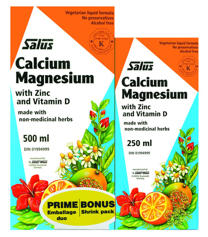 Calcium Magnesium- Salus® - Bonus Shrink Pack 500ml+250ml - Health & Body Nutrition