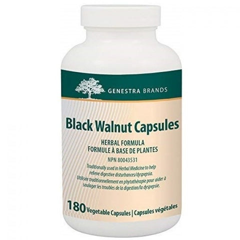 Black Walnut Capsules - 180 caps - Genestra - Health & Body Nutrition