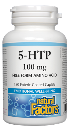 5-HTP 100 mg-120 caplets - Natural Factors - Health & Body Nutrition