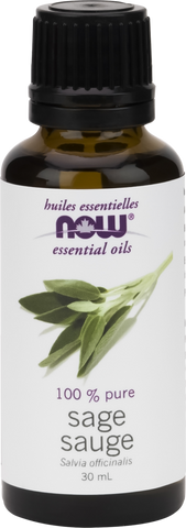 Sage Essential Oil - 30ml - Now - Health & Body Nutrition