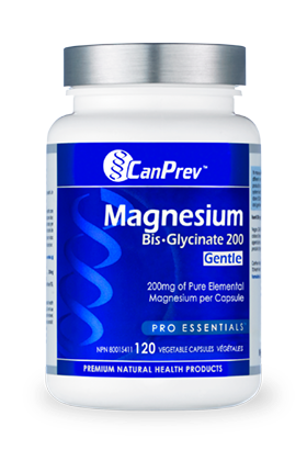 Magnesium Bis-Glycinate 200 Gentle - 120vcaps - CanPrev - Health & Body Nutrition