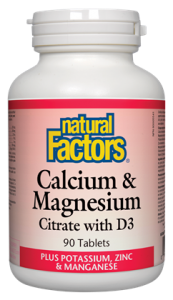 Calcium & Magnesium Citrate With D3 - 90tabs - Natural Factors - Health & Body Nutrition 