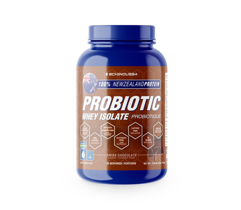 Probiotic Whey Isolate Protein - Swiss Chocolate 910g - Schinoussa - Health & Body Nutrition