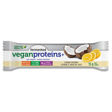 Fermented Vegan Proteins+ Bars - Lemon Coconut - Genuine Health - Health & Body Nutrition 