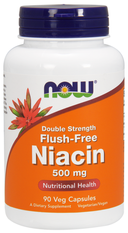 Niacin Flush-Free - 500mg - 90vcaps - Now - Health & Body Nutrition