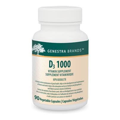 D3 1000 - 90vcaps - Genestra - Health & Body Nutrition