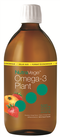 NutraVege Omega-3 Plant Strawberry Orange - 500ml - Nature’s Way - Health & Body Nutrition
