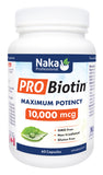 Pro Biotin - Maximum Potency 10,000mcg - 90caps Bonus Size - Naka - Health & Body Nutrition