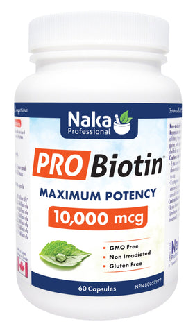 Pro Biotin - Maximum Potency 10,000mcg - 90caps Bonus Size - Naka - Health & Body Nutrition