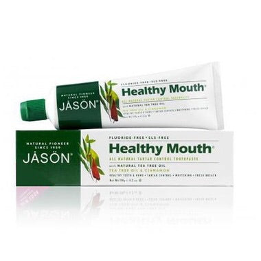 Healthy Mouth Fluoride Free Toothpaste - Tea Tree & Cinnamon - 119g - Jason - Health & Body Nutrition