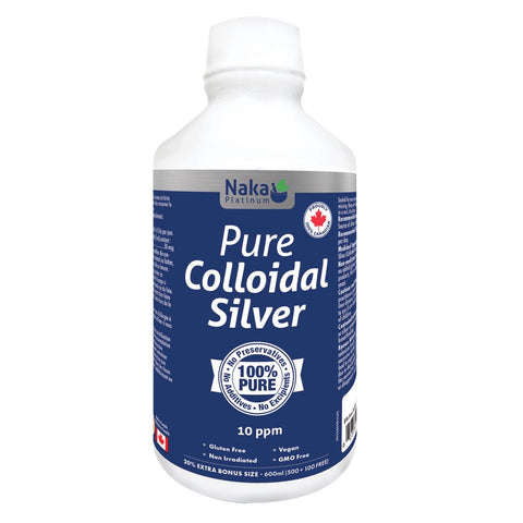 Pure Colloidal Silver 10ppm -600ml- NaKa Platinum - Health & Body Nutrition