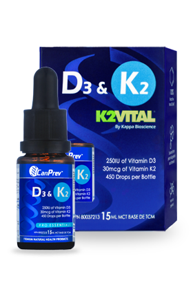 D3 & K2 Drops - 15ml - CanPrev - Health & Body Nutrition