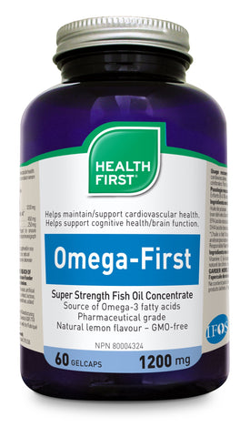 Omega-First Super Strength 1200mg - 60caps - Health First - Health & Body Nutrition