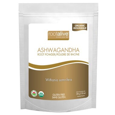 Organic Ashwagandha Root Powder - 200g - Rootalive - Health & Body Nutrition