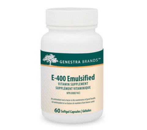 E-400 Emulsified - 60gels - Genestra - Health & Body Nutrition