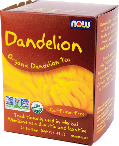 Organic Dandelion Tea - 24bags - Now - Health & Body Nutrition