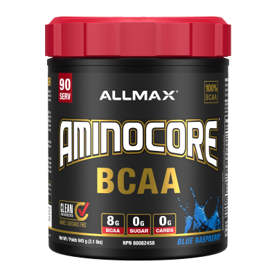 Aminocore Blue Raspberry - 8g BCAA’s - 90 servings  - Allmax - Health & Body Nutrition
