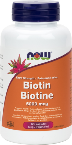 Biotin - 5000mcg - 60vcaps - Now - Health & Body Nutrition