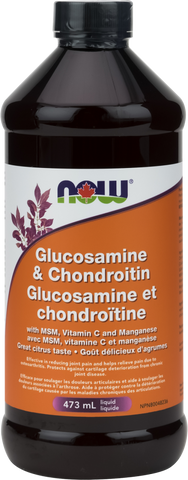Glucosamine & Chondroitin - 473ml - Now - Health & Body Nutrition