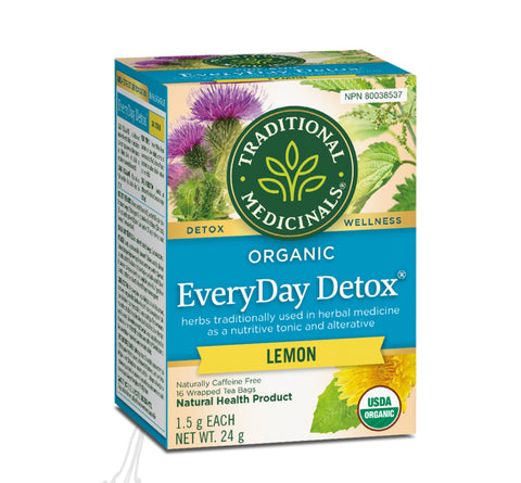 Organic EveryDay Detox Lemon Tea - 16bags - Traditional Medicinals - Health & Body Nutrition