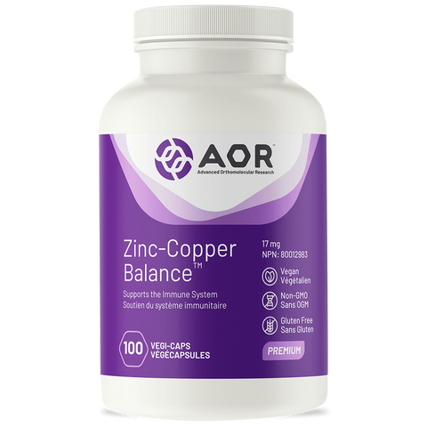 Zinc-Copper Balance - 100vcaps - Aor - Health & Body Nutrition