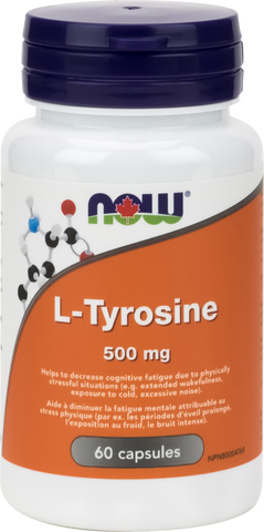 L-Tryosine 500mg - 120caps - Now - Health & Body Nutrition