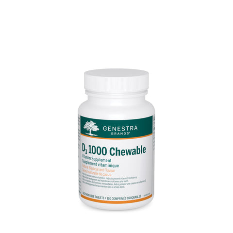 D3 1000 Chewable - 120tabs - Genestra - Health & Body Nutrition