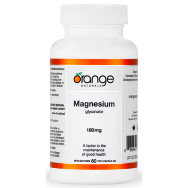 Magnesium Glycinate 180mg - 60vcaps - Orange Naturals - Health & Body Nutrition