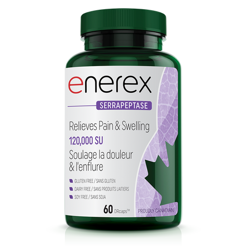 Serrapeptase 120,000 SU - 60caps - Enerex - Health & Body Nutrition