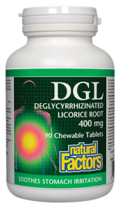 DGL - 400mg - 90 chewables - Natural Factors - Health & Body Nutrition 