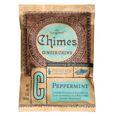 Ginger Chews Peppermint - 141.8g - Chimes - Health & Body Nutrition