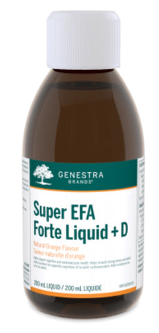 Super EFA Forte Liquid + D - Natural Orange Flavour - 200ml - Genestra - Health & Body Nutrition