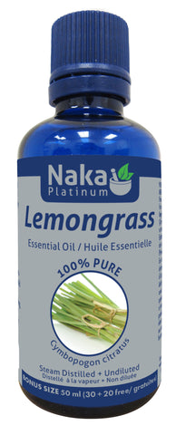 Lemongrass Essential Oil - 50ml - Naka - Health & Body Nutrition