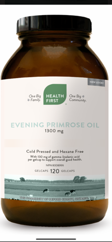 Evening Primrose Oil 1300mg - 120 softgels - Health First - Health & Body Nutrition