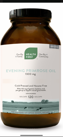 Evening Primrose Oil 1300mg - 120 softgels - Health First - Health & Body Nutrition 