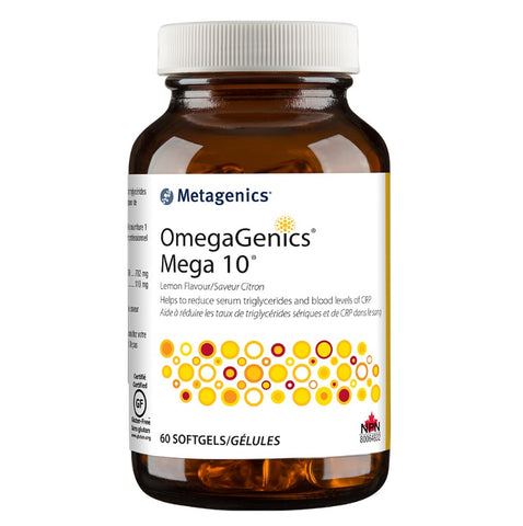 OmegaGenics Mega 10 - Lemon Flavour 60gels - Metagenics - Health & Body Nutrition