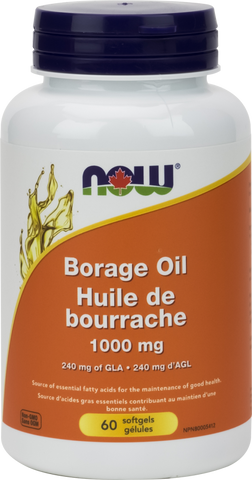 Borage Oil - 1000mg - 60gels - Now - Health & Body Nutrition