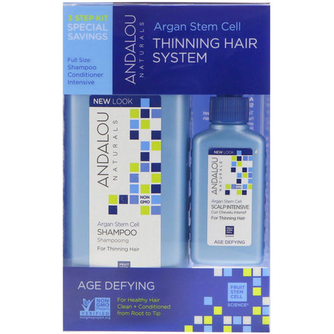 Argan Stem Cell Thinning Hair System - Andalou Naturals - Health & Body Nutrition