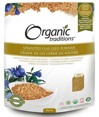 Sprouted Flax Seed Powder - 227g - Organic Traditions - Health & Body Nutrition