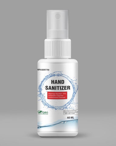 Hand Sanitizer Spray 70% Alcohol - Orgen - 60ml - Health & Body Nutrition