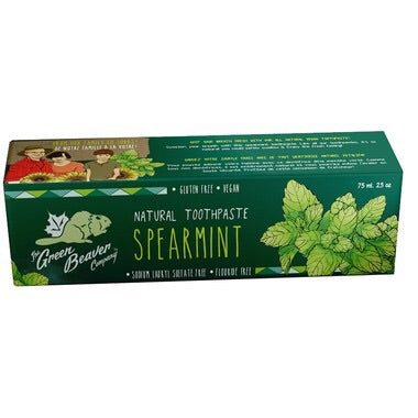 Natural Toothpaste - Spearmint - 75ml - Green Beaver - Health & Body Nutrition