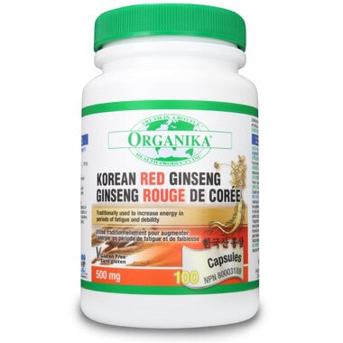 Korean Red Ginseng 500mg - 100caps - Organika - Health & Body Nutrition
