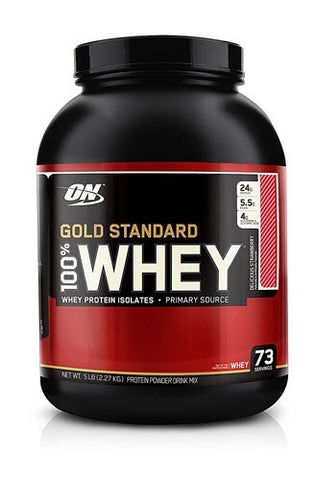 Gold Standard 100% Whey Protein - Strawberry - 5lbs - Optimum Nutrition - Health & Body Nutrition 