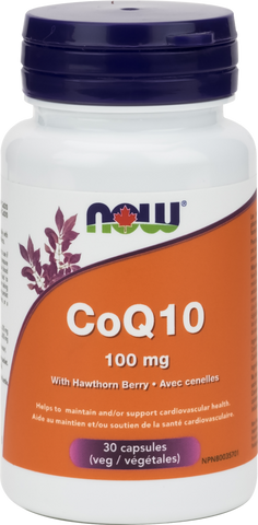 CoQ10 with Hawthorn - 100mg - 90vcaps - Now - Health & Body Nutrition