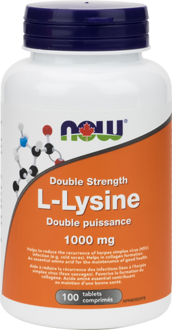 L-Lysine 1000mg - 100tabs - Now - Health & Body Nutrition