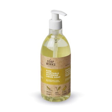 Pure Vegetable Glycerine Liquid Soap - 400ml - The Soap Works - Health & Body Nutrition