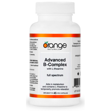 B Complex + L-Theanine - 45vcaps - Orange Naturals - Health & Body Nutrition