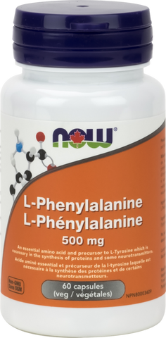 L-Phenylalanine 500mg - 60caps - Now - Health & Body Nutrition