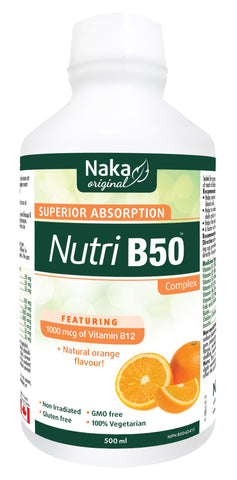 Nutri B50 - 500ml - Natural Orange Flavour - Naka - Health & Body Nutrition